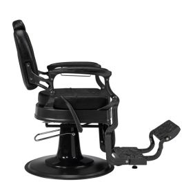 Heavy Duty Vintage Recline Barber Chair Hydraulic with Headrest, Supports up to 550lbs & 360¬∞Rotatable, Professional Salon Beauty Spa Shampoo Equipme