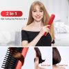 Negative Ionic Hair Straightener Comb Hair Straightener Comb And Curler 2 In 1 Anti Scald With LED Screen