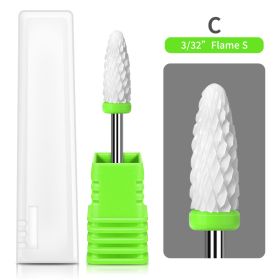 1PCS Nail Cone Tip Ceramic Drill Bits Electric Cuticle Clean Rotary For Manicure Pedicure Grinding Head Sander Tool If you purchase more than two item (Type: MJ187-06)