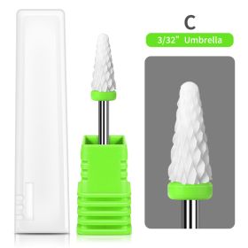 1PCS Nail Cone Tip Ceramic Drill Bits Electric Cuticle Clean Rotary For Manicure Pedicure Grinding Head Sander Tool If you purchase more than two item (Type: MJ187-03)