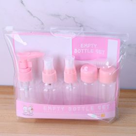 Travel Mini Makeup Cosmetic Face Cream Pot Bottles Plastic Transparent Empty Make Up Container Bottle Travel Accessories (Color: 1678 pink)