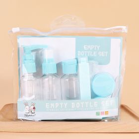 Travel Mini Makeup Cosmetic Face Cream Pot Bottles Plastic Transparent Empty Make Up Container Bottle Travel Accessories (Color: 1691blue)