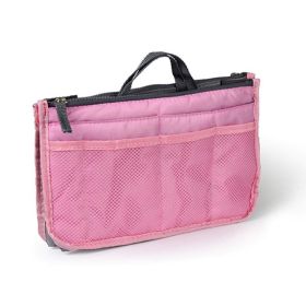 Women Lady Travel Insert Handbag Organiser Makeup Bags (Color: Pink, Type: Makeup Bags)