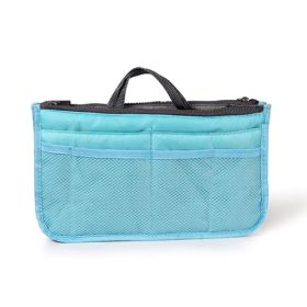 Women Lady Travel Insert Handbag Organiser Makeup Bags (Color: Blue, Type: Makeup Bags)