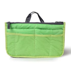 Women Lady Travel Insert Handbag Organiser Makeup Bags (Color: Green, Type: Makeup Bags)