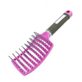 Women Wet Curly Detangle Hair Brush For Salon Hairdressing Styling Tools (Color: Purple, Type: Hairdressing Comb)