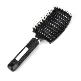 Women Wet Curly Detangle Hair Brush For Salon Hairdressing Styling Tools (Color: Black, Type: Hairdressing Comb)