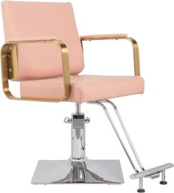 Salon Chair Styling Barber Chair, Beauty Salon Spa Equipment with Heavy Duty Hydraulic Pump, Adjustable Height & 360¬∞ Swivel for Barber Shop Hair Sty (Color: Pink)