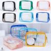 1pc Transparent PVC Bags; Clear Travel Organizer Makeup Bag Beautician Cosmetic & Beauty Case Toiletry Bag; Wash Bags